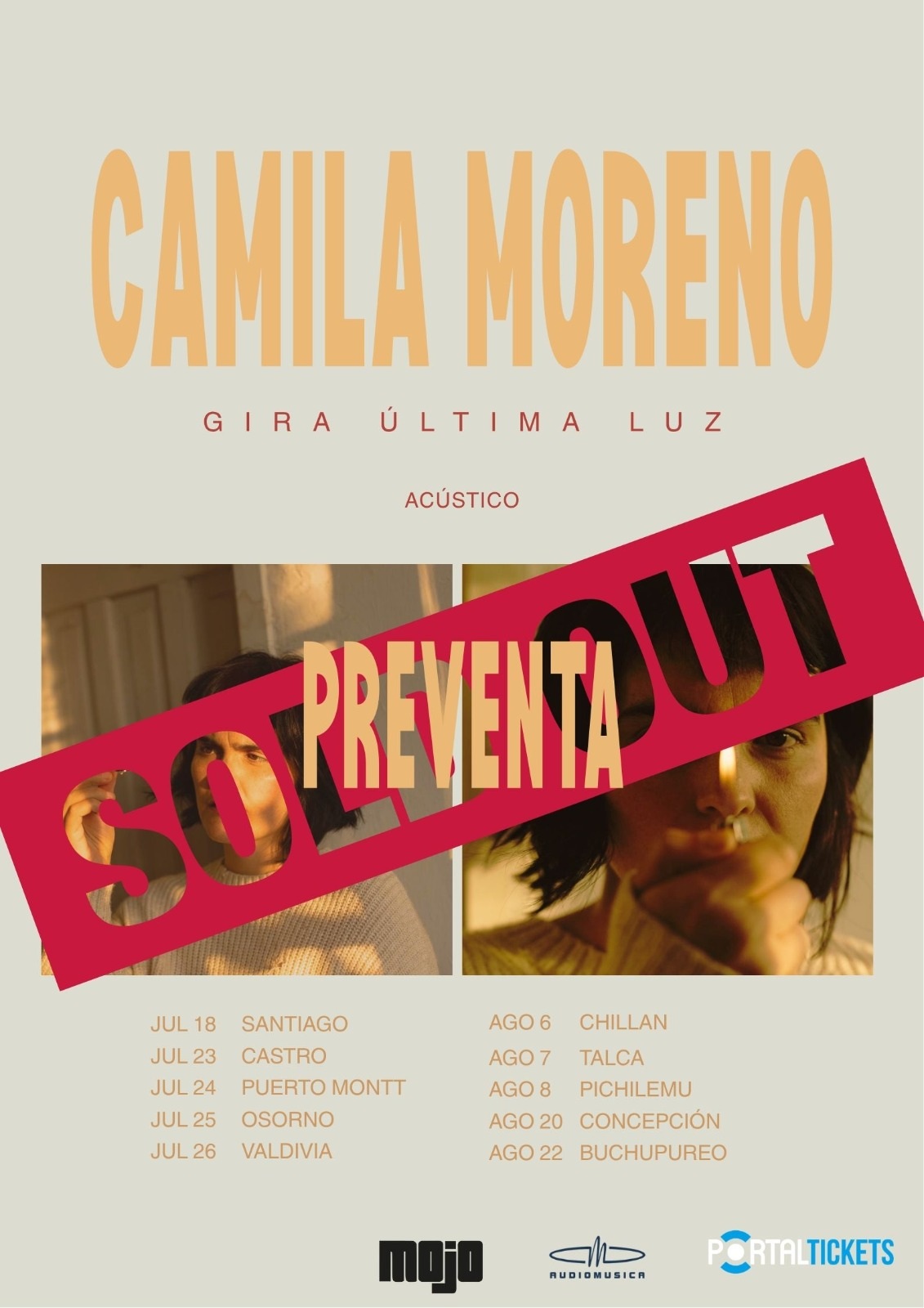 Última Luz: Camila Moreno realizará gira acústica